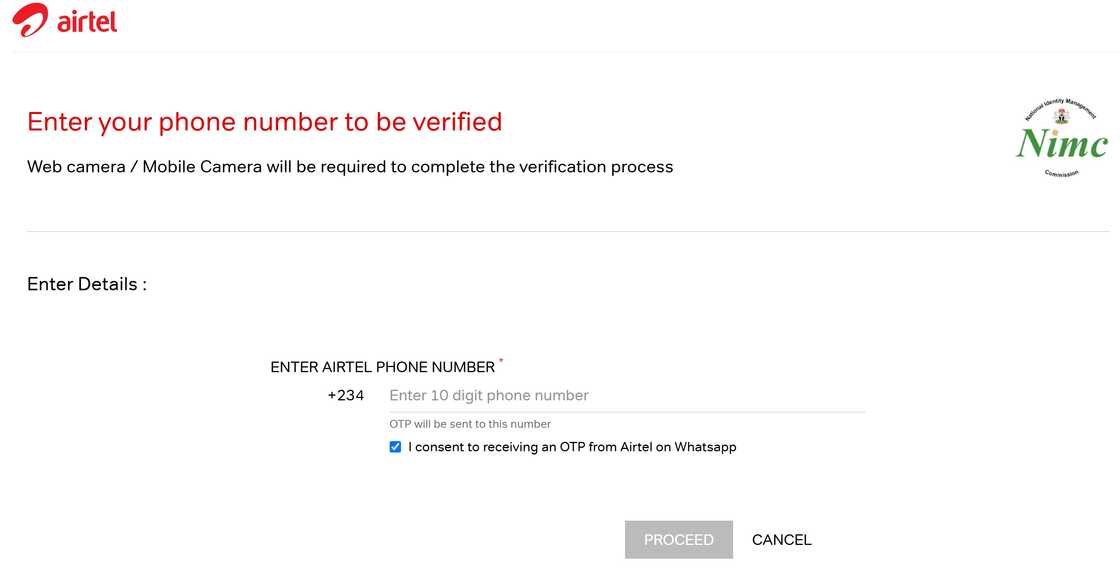 Linking Airtel with NIMC Linking Airtel with NIMC