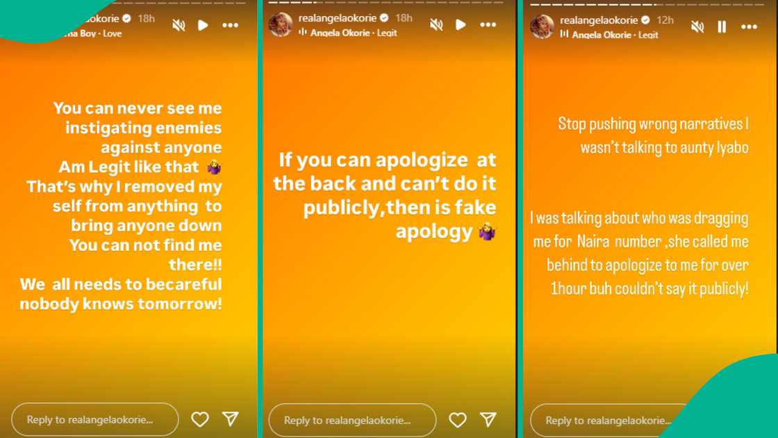 Angela Okorie speaks on the secret WhatsApp group created after the death of Mohbad.