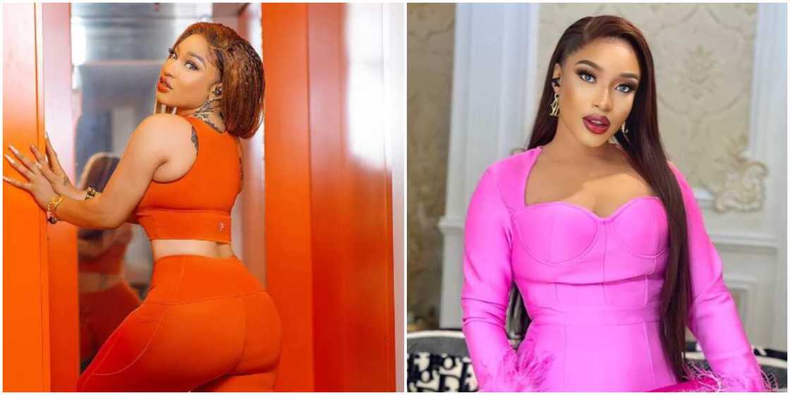 Tonto Dikeh showing body, Tonto Dikeh