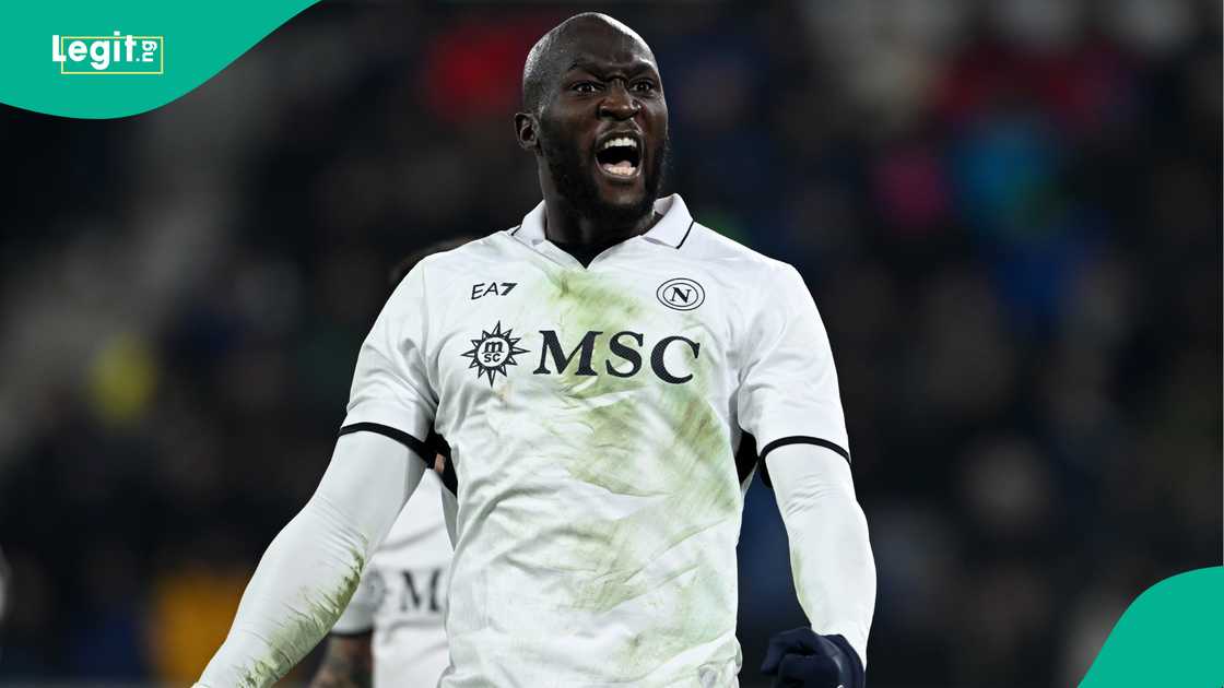 Romelu Lukaku celebrates a goal for Napoli against Atalanta Romelu Lukaku celebrates a goal for Napoli against Atalanta