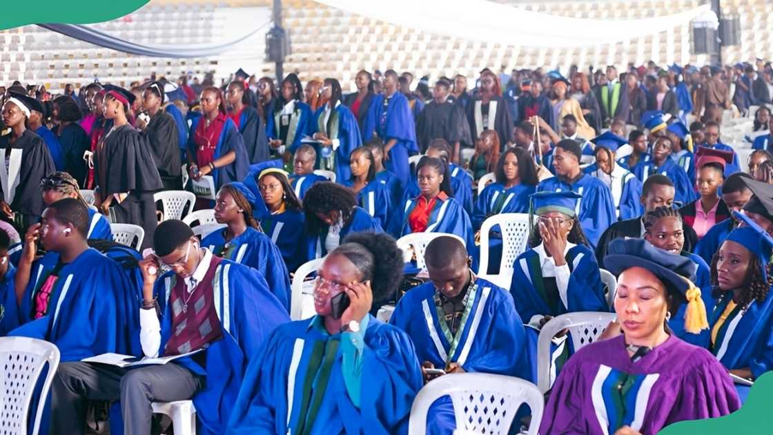 Students attend a graduation ceremony at Rivers State University Students attend a graduation ceremony at Rivers State University