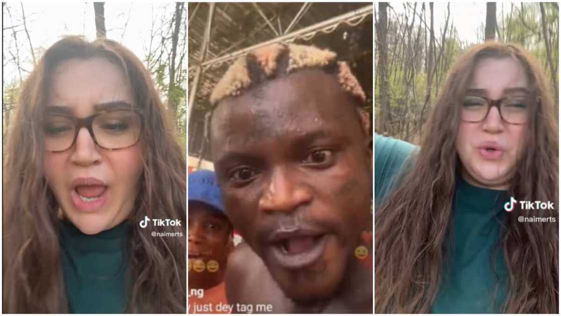 Portable's I'm a boboon expression/lady acted like Nigerian singer. Portable's I'm a boboon expression/lady acted like Nigerian singer.
