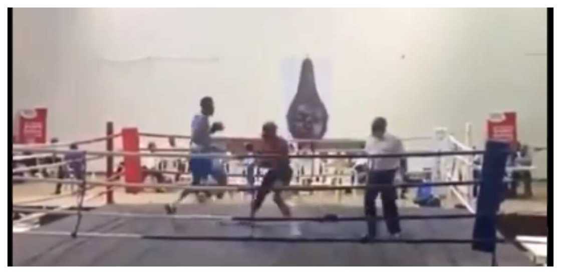 Nigerian giant heavyweight boxer knocks out opponent in just 15 seconds in Edo 2020