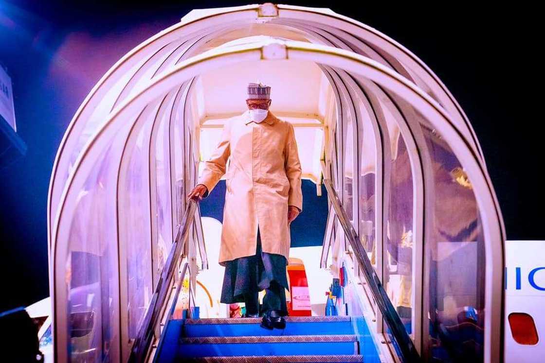 Buhari arrives UK for summit