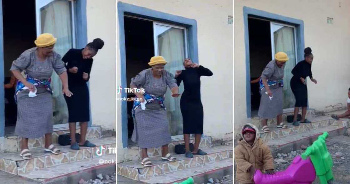 TikTok user @nokz_kego shared a video showing the gogo busting a move alongside a youngster TikTok user @nokz_kego shared a video showing the gogo busting a move alongside a youngster