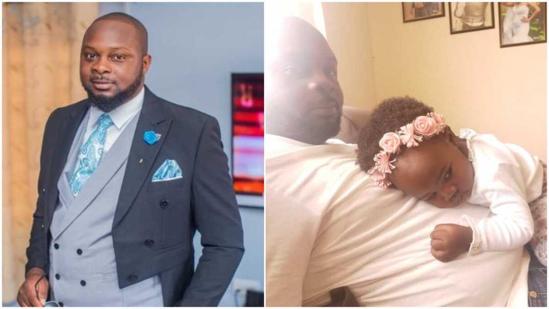 If I Reduce My Stomach Size, Where Will My Daughter Place Her Head? Dad Asks, Stirs Reactions With Photo If I Reduce My Stomach Size, Where Will My Daughter Place Her Head? Dad Asks, Stirs Reactions With Photo