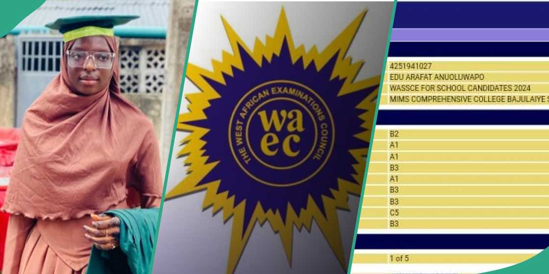 WAEC result of an outstanding Nigerian girl who wrote WASSCE in Lagos state