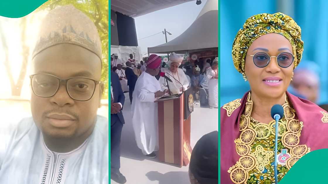 Nigerian man spots what First Lady Remi Tinubu did before meeting Osun Governor Adeleke in viral video; notes 11–16s mark, highlights familiarity and cultural nuances, sparking social media reactions.