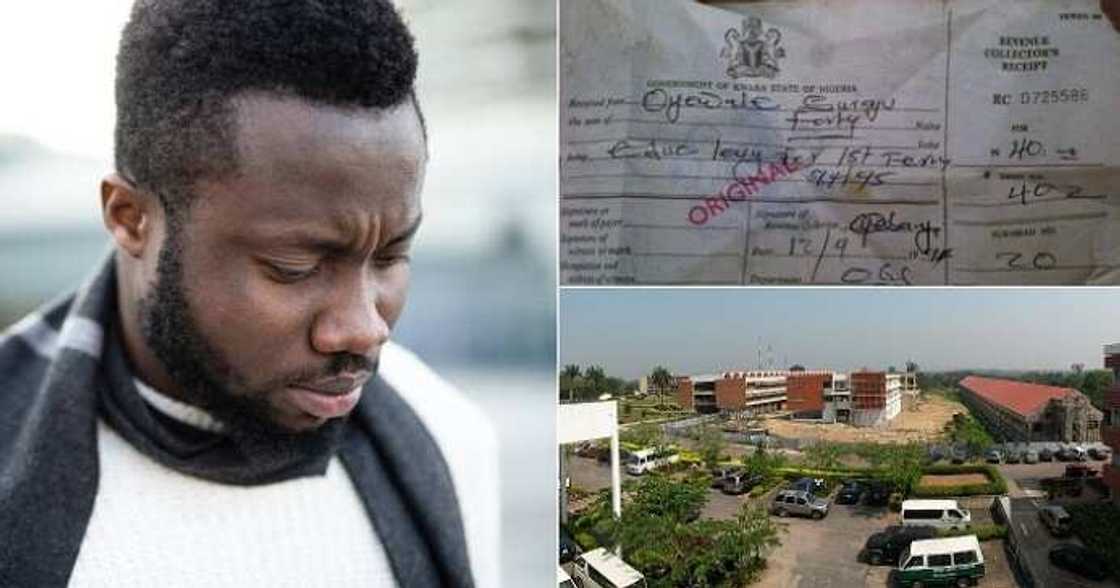 Man shares photo of receipt, N40 school fees Man shares photo of receipt, N40 school fees