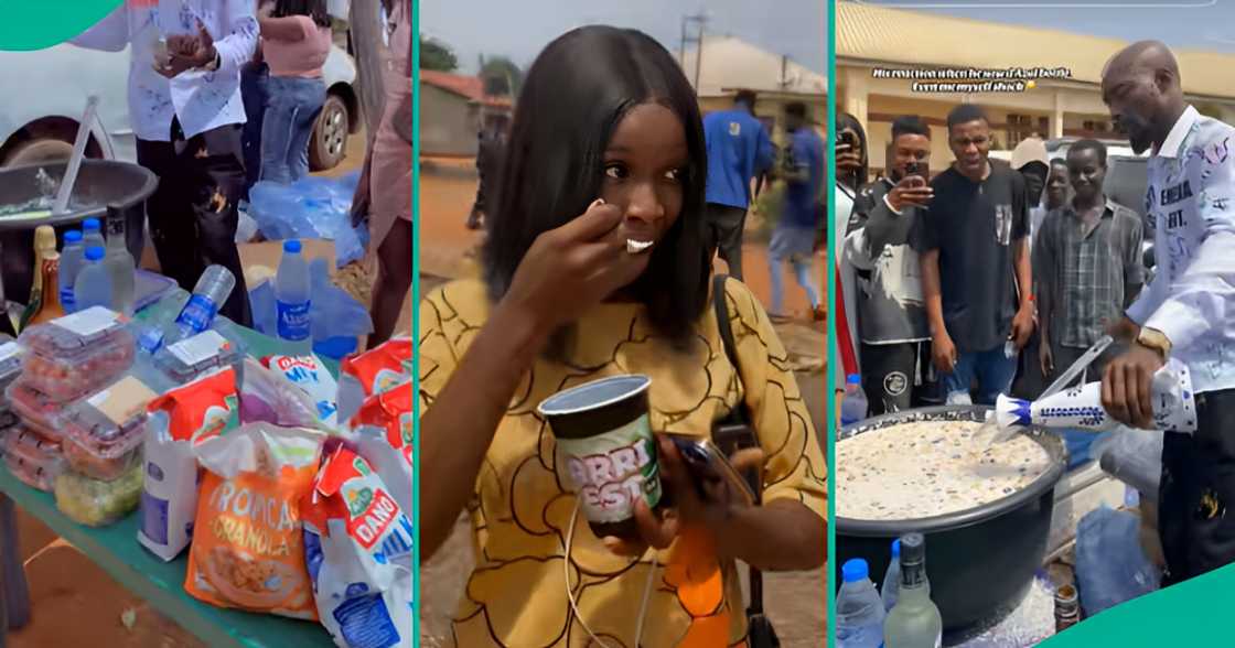 Nigerian lady trends as she shares how students celebrated sign-out party with garri.