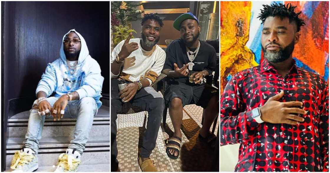 Photos of Ibrahim Chatta and Davido