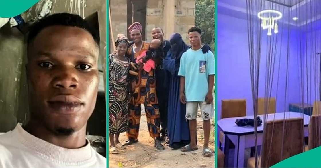 Nigerian man celebrates building portable bungalow Nigerian man celebrates building portable bungalow