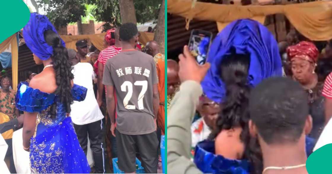 Reactions as Umuada stops bride from taking palm wine to groom at wedding Reactions as Umuada stops bride from taking palm wine to groom at wedding