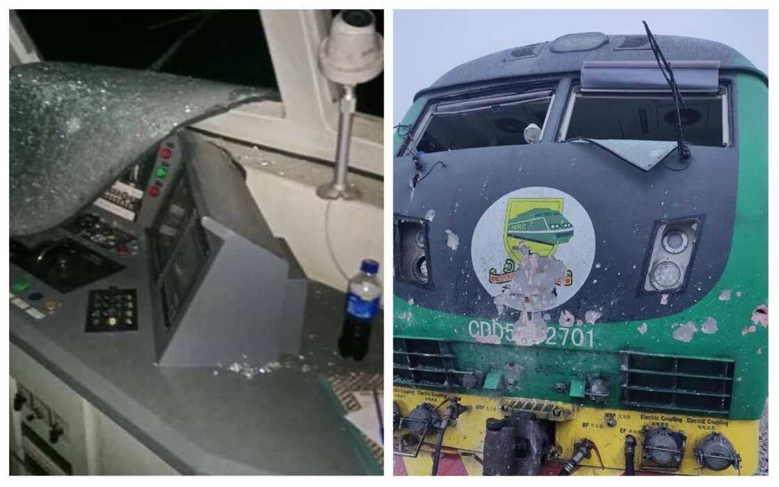 The attacked Abuja-Kaduna train The attacked Abuja-Kaduna train