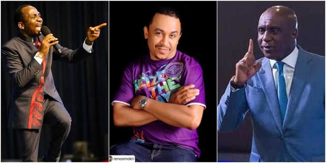 Pastor Paul Eneche, Daddy Freeze, and Pastor Ibiyeomie