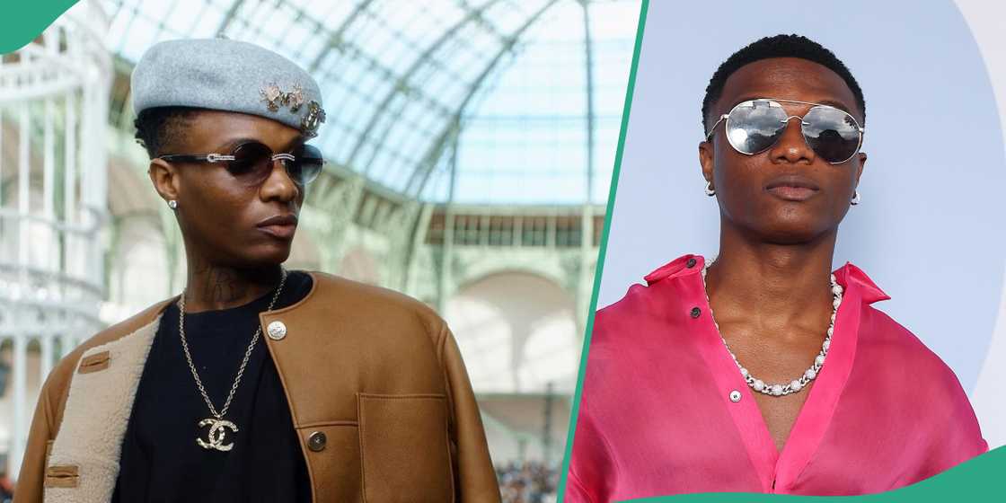 Wizkid shows reaction to a fan who was speaking with him