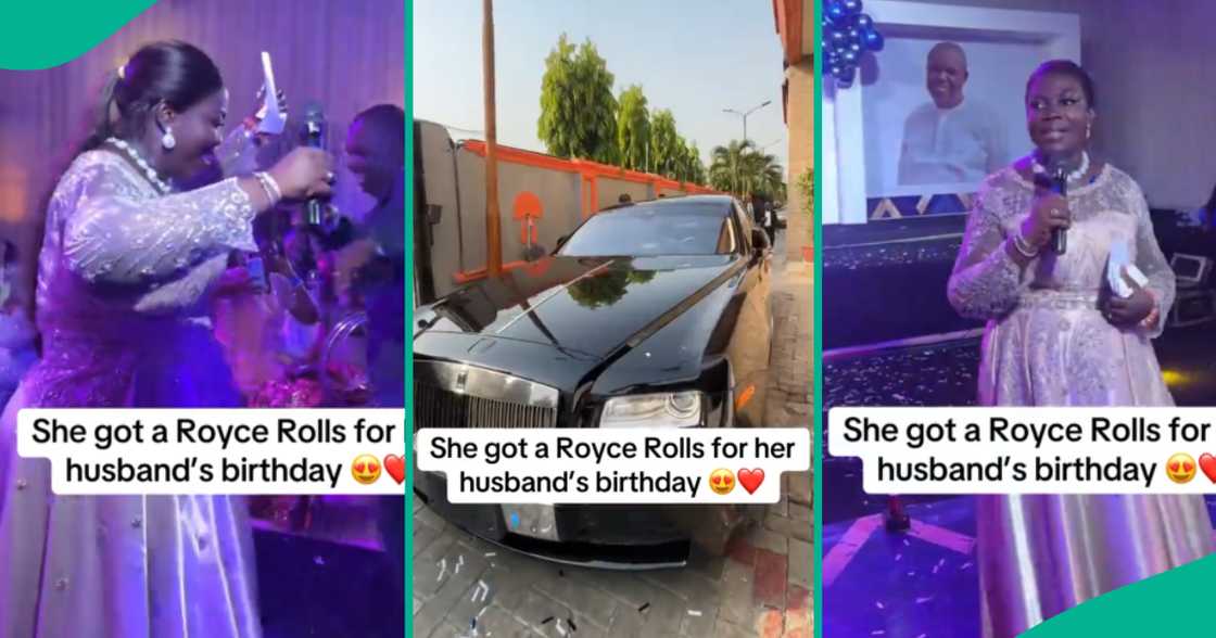 Video as wife gifts husband Rolls Royce on his 60th birthday