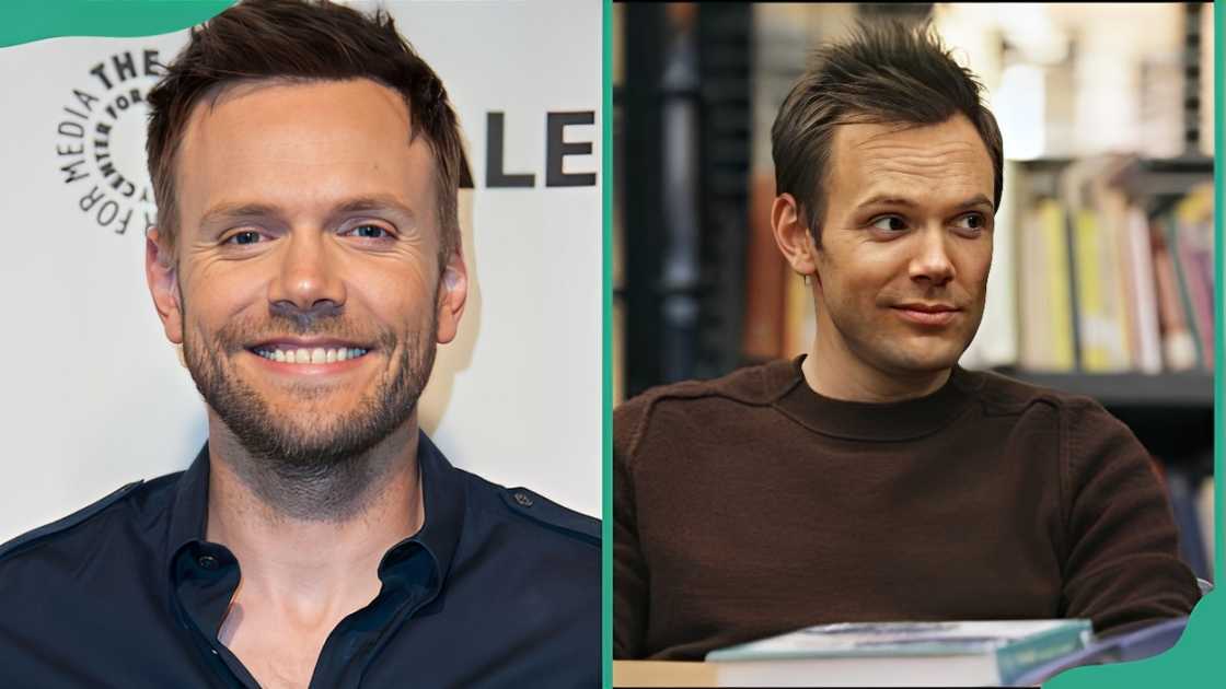 Actor Joel McHale in Hollywood in 2014 and as Jeff Winger from Community Actor Joel McHale in Hollywood in 2014 and as Jeff Winger from Community