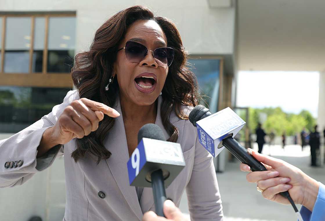 Oprah Winfrey at the Barack Obama Presidential Center in John Lewis Plaza Oprah Winfrey at the Barack Obama Presidential Center in John Lewis Plaza