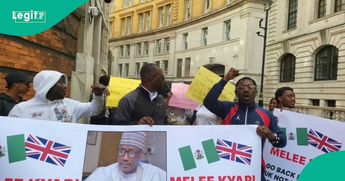 A large protest in London sees Nigerians demanding the immediate deportation of Mele Kyari, the ex-NNPC boss. A large protest in London sees Nigerians demanding the immediate deportation of Mele Kyari, the ex-NNPC boss.
