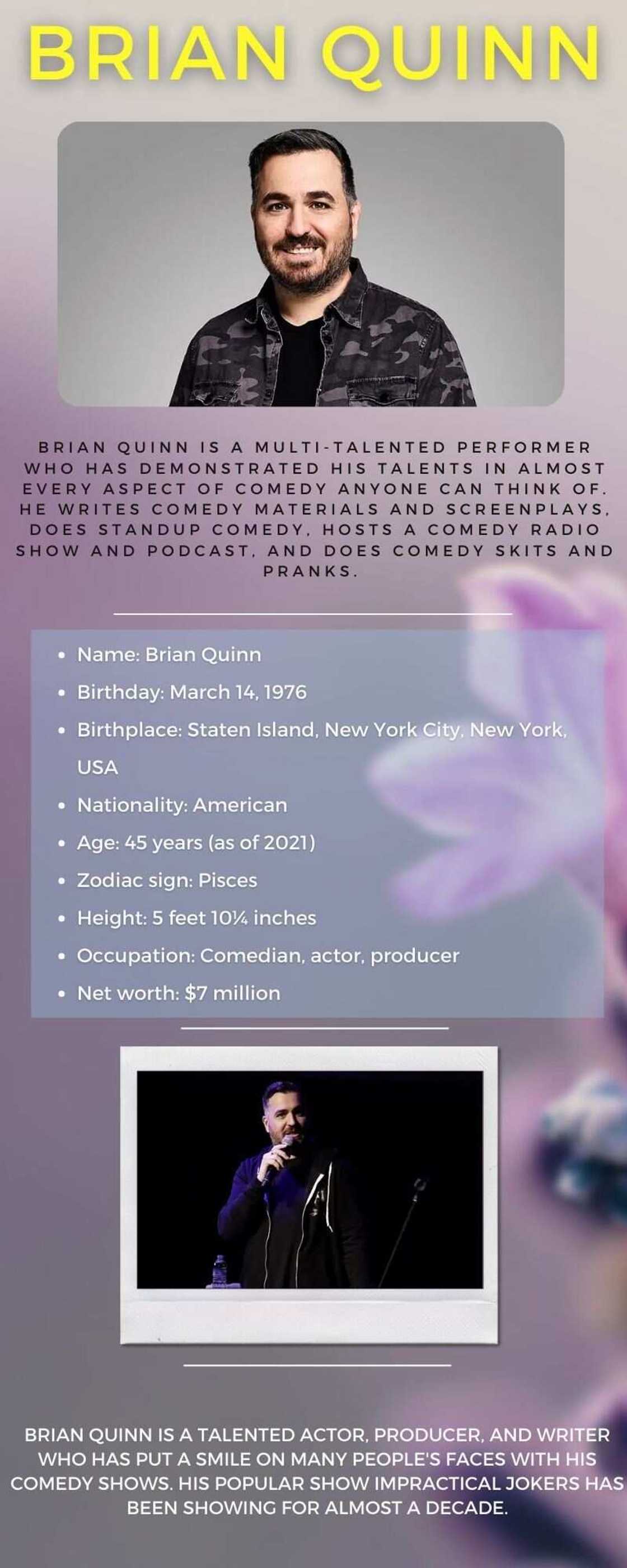 Jokers' Brian Quinn bio Jokers' Brian Quinn bio
