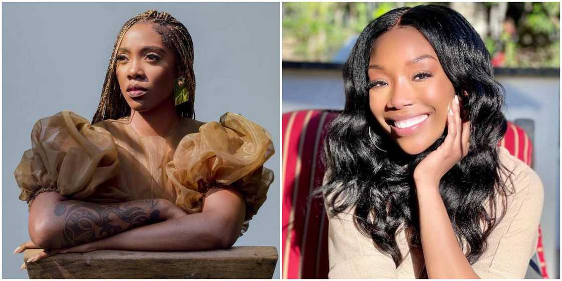 Tiwa Savage Gets Emotional As Her Idol Brandy Tears Up After Recording Her Verse on Somebody's Son Tiwa Savage Gets Emotional As Her Idol Brandy Tears Up After Recording Her Verse on Somebody's Son