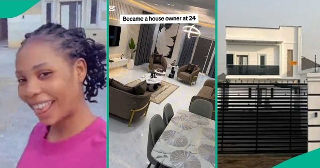 Lady shows off mansion she built at 24