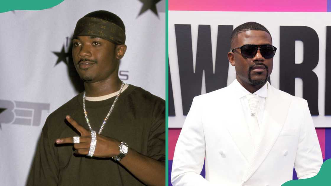 Ray J at an award ceremony (L). The actor and singer at Peacock Theater (R) Ray J at an award ceremony (L). The actor and singer at Peacock Theater (R)