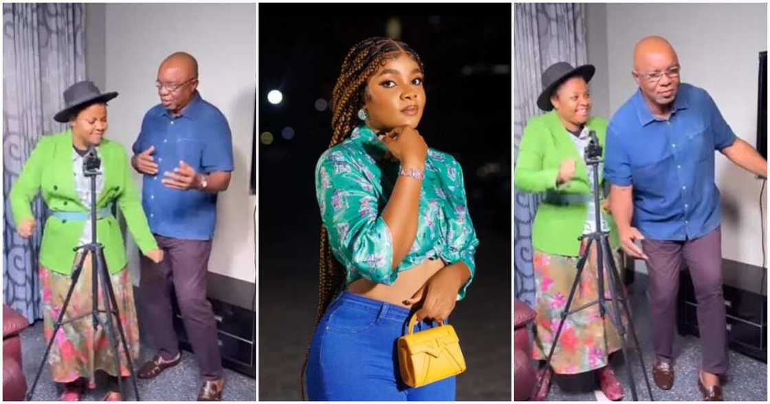 Photos of Bimbo Ademoye and her dad