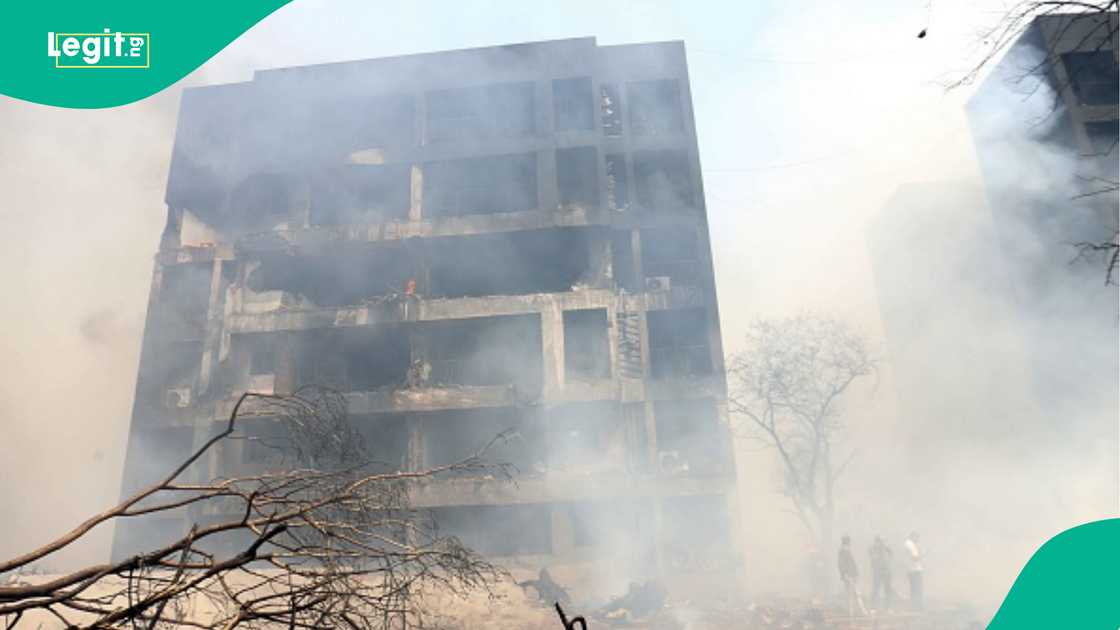 The Air India plane crashed into a students' hostel. The Air India plane crashed into a students' hostel.