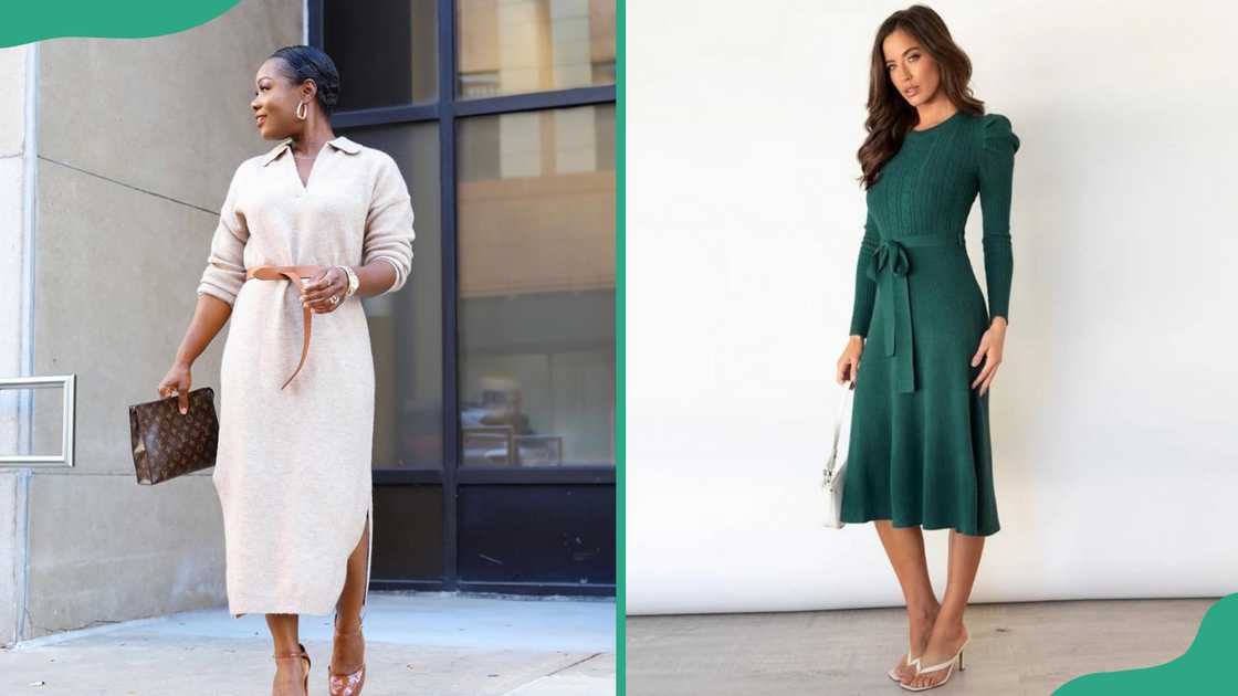 Knit sweater dresses Knit sweater dresses