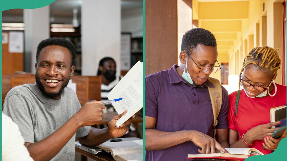 Students in college studying Students in college studying