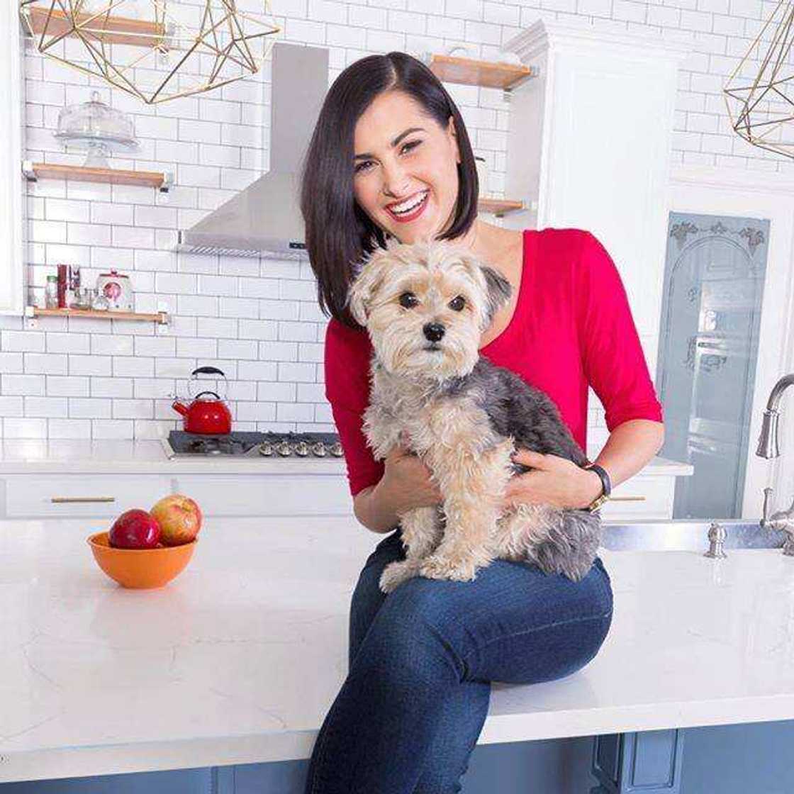Megan Olivi with her dog Megan Olivi with her dog