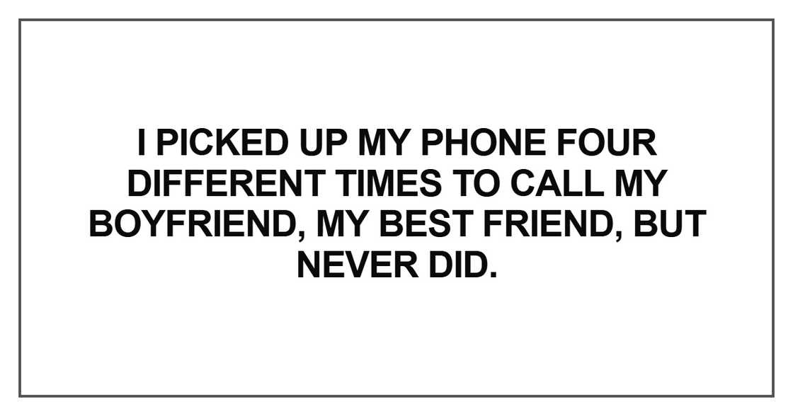 I picked up my phone four different times