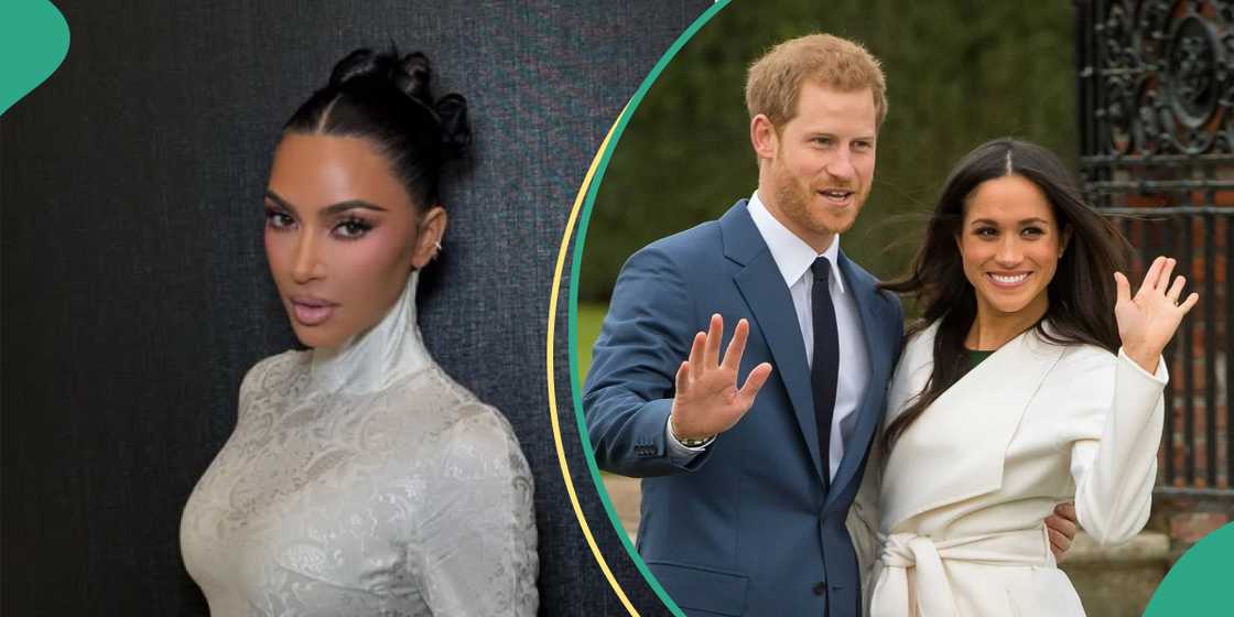 Kim Kardashian breaks silence on viral Harry and Meghan photo
