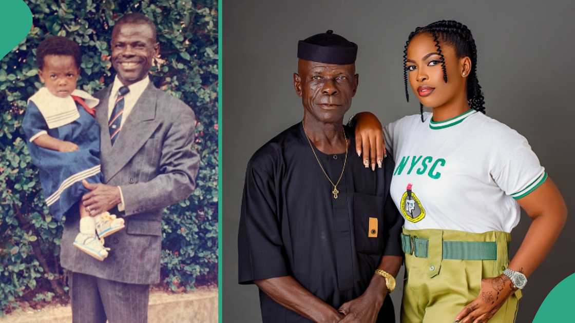 Lady shares old photo taken with her father.