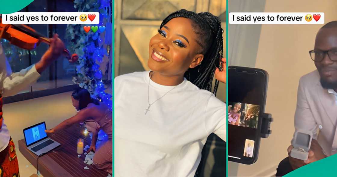 Man proposes via video call, his lover accepts him Man proposes via video call, his lover accepts him