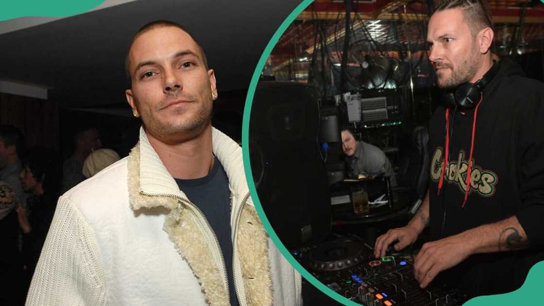 Kevin Federline at AREA in Los Angeles, California, United States (L) and at the Crazy Horse III Gentlemen's Club (R)