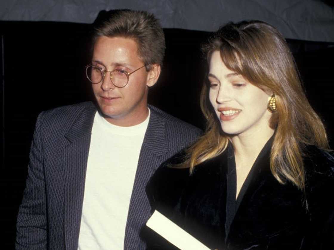 Emilio Estevez and Marla Hanson attend a film premiere