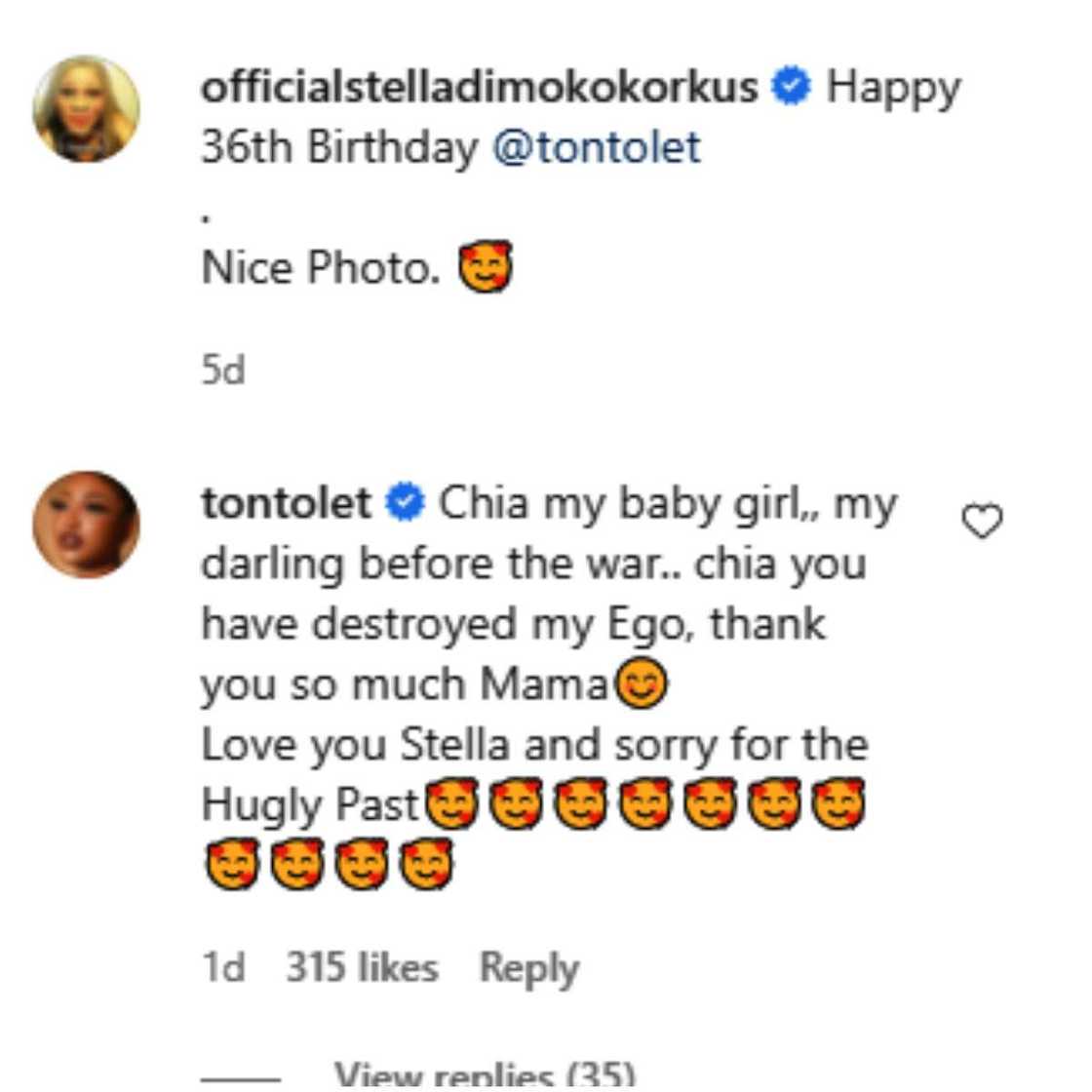 Tonto Dikeh and Stella Dimokokorkus Tonto Dikeh and Stella Dimokokorkus