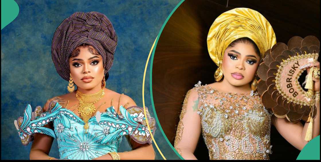 Bobrisky rocks a dazzling outfit