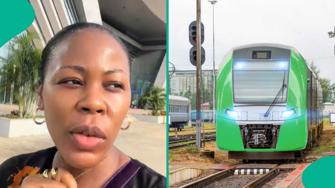 Nigerian lady who missed train in Lagos. Nigerian lady who missed train in Lagos.