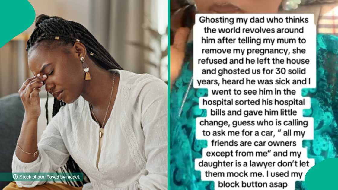 Lady shares how she handled her deadbeat father who ghosted her and her mum for 30 years Lady shares how she handled her deadbeat father who ghosted her and her mum for 30 years