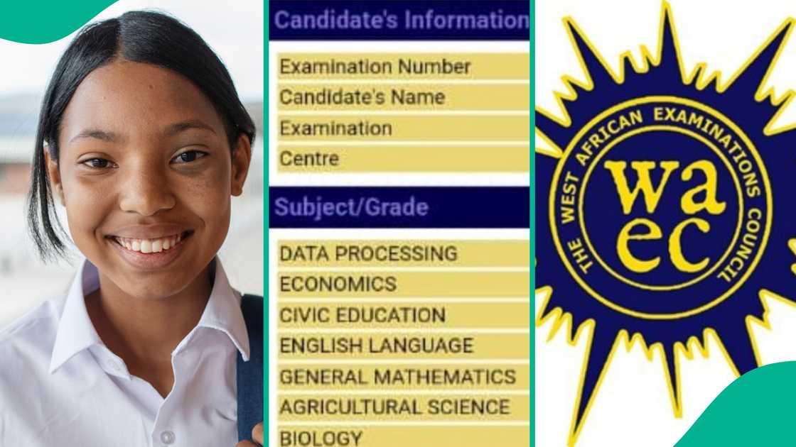 Nigerian mother shows her daughter's WAEC result Nigerian mother shows her daughter's WAEC result