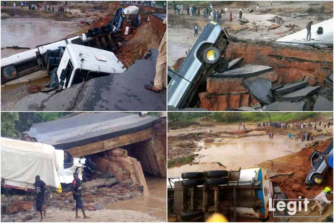 Mokwa/Jebba link bridge collapses. Mokwa/Jebba link bridge collapses.