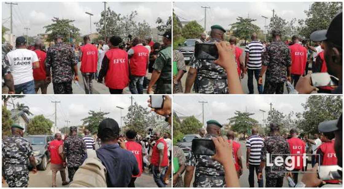 EFCC at Tinubu's polling unit