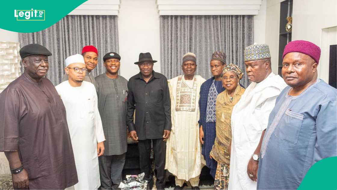 Taminu Turaki-led PDP faction met with former President Goodluck Jonathan at his private office in Abuja.