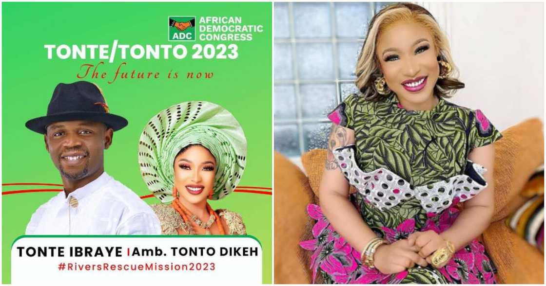Tonto Dikeh and running mate Tonto Ibraye Tonto Dikeh and running mate Tonto Ibraye