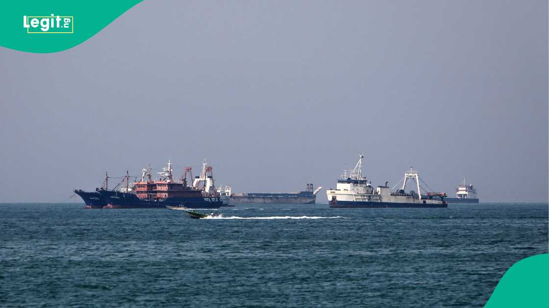 Destination signals in Gulf waters show ships present themselves as China-owned.