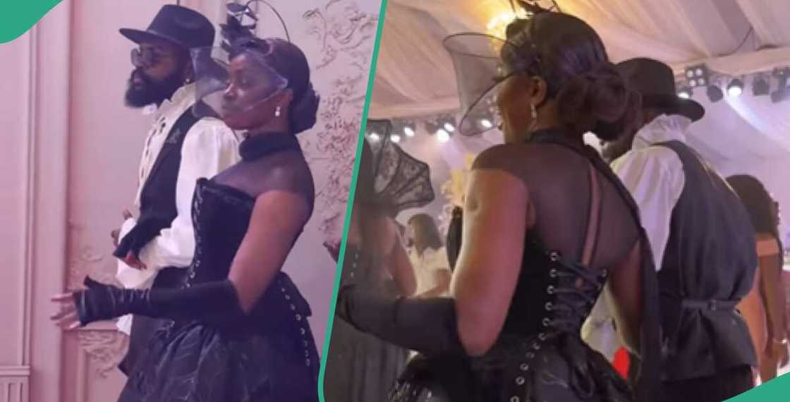 Veekee James' bridesmaids, her husband's groomsmen cause a stir at her wedding with black outfits